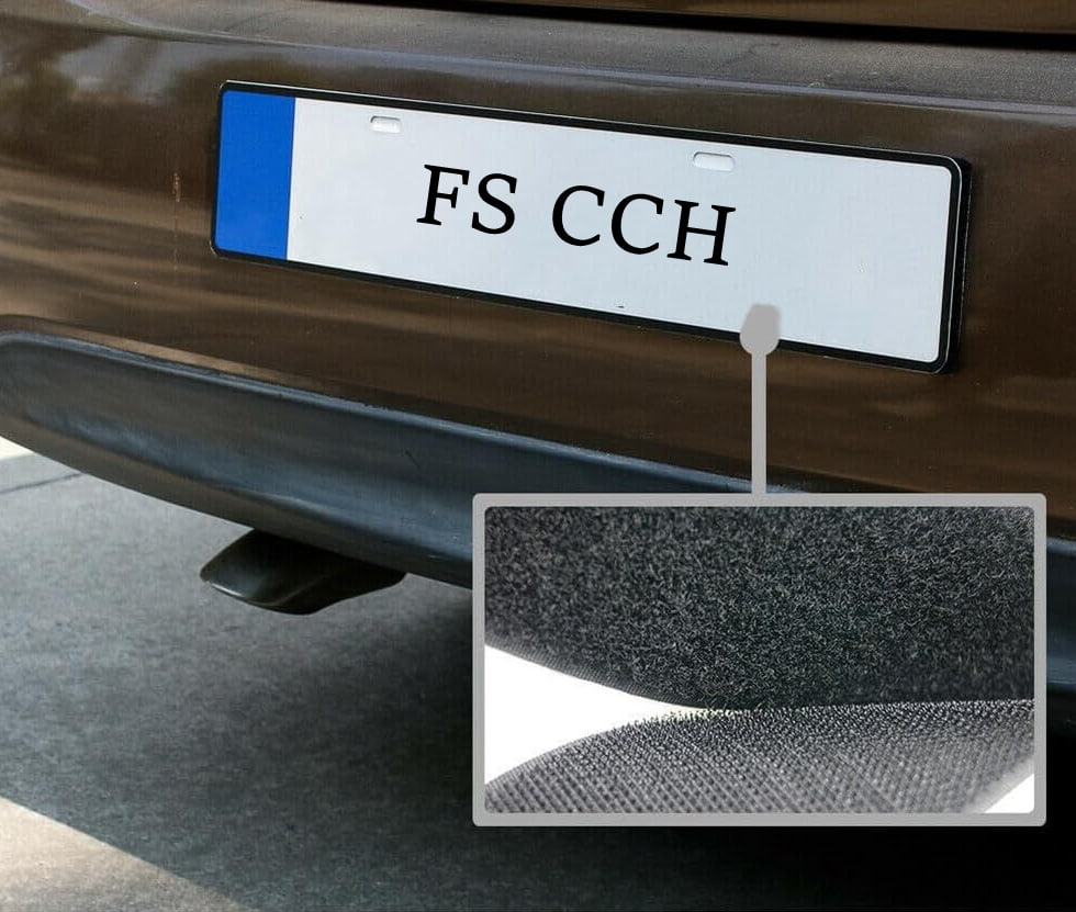 Velcro Number Plate Holders